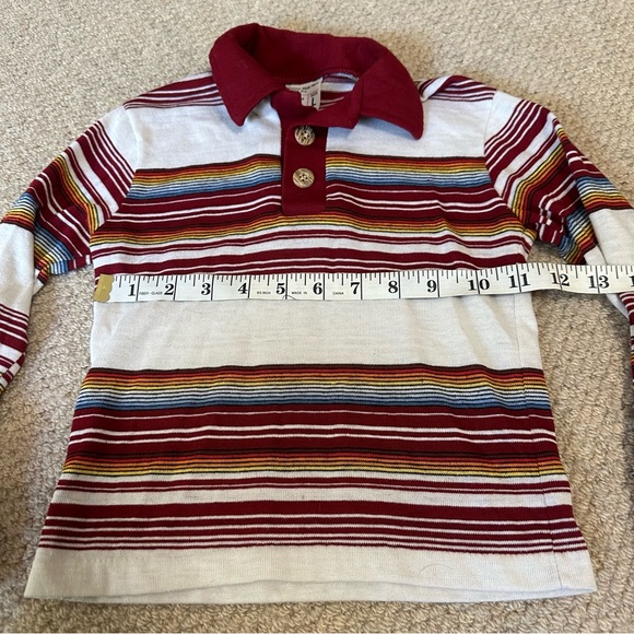 Vintage JCPenney striped long sleeve 80s shirt size 7 large - Picture 4 of 6